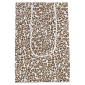 Schokolade Brauner Leopard Print Mittlere Geschenktüte (Rückseite)