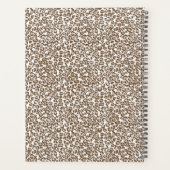 Schokolade Brauner Leopard Print Planer (Rückseite)