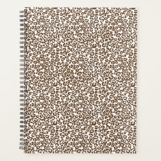 Schokolade Brauner Leopard Print Planer (Vorderseite)