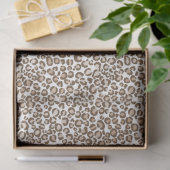 Schokolade Brauner Leopard Print Seidenpapier (Geschenk)