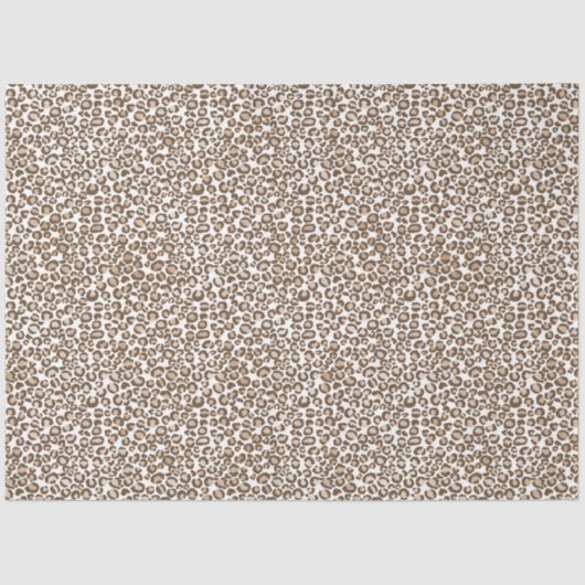 Schokolade Brauner Leopard Print Seidenpapier (Vorderseite)