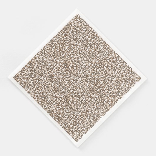 Schokolade Brauner Leopard Print Serviette (Ecke)