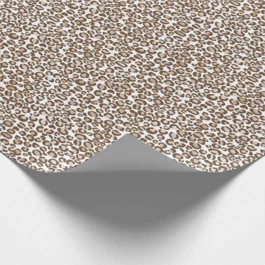 Schokolade Braunleopard Geschenkpapier (Ecke)