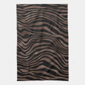 Schokolade Brawn Black Zebra Print      Geschirrtuch (Vertikal)
