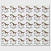 Schokolade Brawn Labrador Retriever Dog - Birthday Geschenkpapier (Flach)