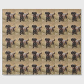Schokolade Brawn Labrador Retriever Geschenkpapier (Flach)