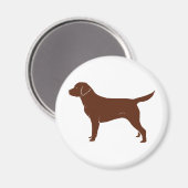 Schokolade Brawn Labrador Retriever Magnet (Vorderseite/Rückseite)
