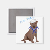 Schokolade Brawn Labrador Retriever Magnet (Vorderseite/Rückseite)