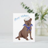 Schokolade Brawn Labrador Retriever Postkarte (Stehend Vorderseite)