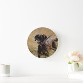 Schokolade Brawn Labrador Retriever Runde Wanduhr (Zuhause)
