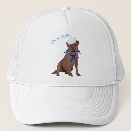 Schokolade Brawn Labrador Retriever Truckerkappe (Vorderseite)