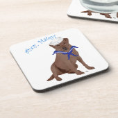 Schokolade Brawn Labrador Retriever Untersetzer (Linke Seite)