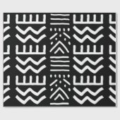 Schokolade Brown African Bogolan Gift Wrap Geschenkpapier (Flach)