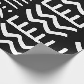 Schokolade Brown African Bogolan Gift Wrap Geschenkpapier (Ecke)