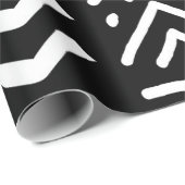 Schokolade Brown African Bogolan Gift Wrap Geschenkpapier (Rolleneckpunkt)