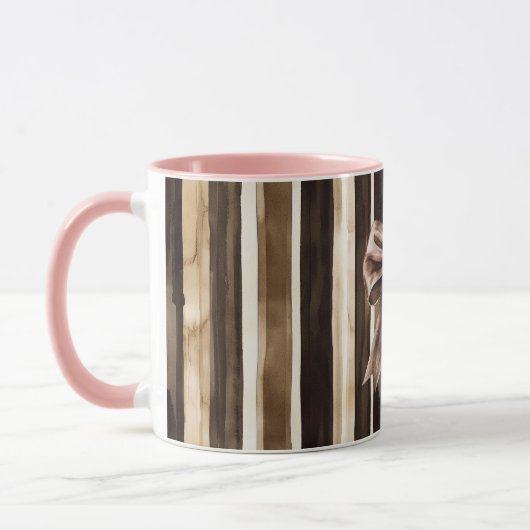 Schokolade Brown Candy Stripes Bow Tasse (Links)