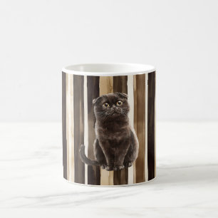 Schokolade Brown Candy Stripes Cat Kaffeetasse