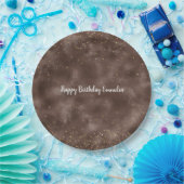 Schokolade Brown Gold Confetti Pappteller (Party)