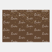 Schokolade Brown Gold Glam Confetti Geschenkpapier Set (Vorderseite)