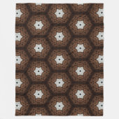 Schokolade Brown Hexagon Muster Fleecedecke (Vorderseite)