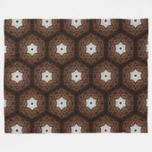 Schokolade Brown Hexagon Muster Fleecedecke (Vorderseite (Horizontal))