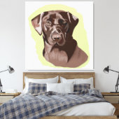 Schokolade Brown Labrador Leinwanddruck (Insitu (Schlafzimmer))