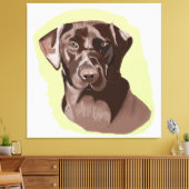 Schokolade Brown Labrador Leinwanddruck (Insitu (Wohnzimmer))