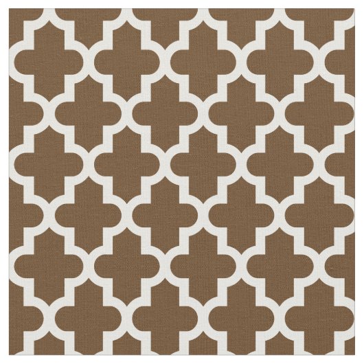 Schokolade Brown marokkanische Print Stoff (Nahaufnahme)