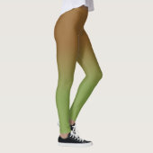 Schokolade Brown Olive Green Ombre Leggings (Rechts)