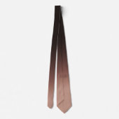 Schokolade Brown Ombre Elegant Gradient Krawatte (Rückseite)