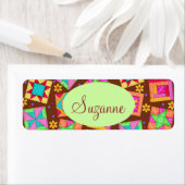 Schokolade Brown Patchwork Quilt Art Blocks (Insitu)