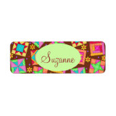 Schokolade Brown Patchwork Quilt Art Blocks (Vorne)