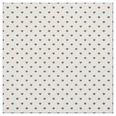 Schokolade Brown Polka Dot Hearts Stoff (Muster)
