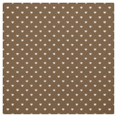 Schokolade Brown Polka Dot Hearts Stoff (Muster)