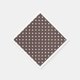 Schokolade Brown Polka Dot Napkins Serviette