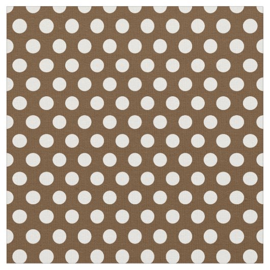 Schokolade Brown Polka Dots Stoff (Nahaufnahme)