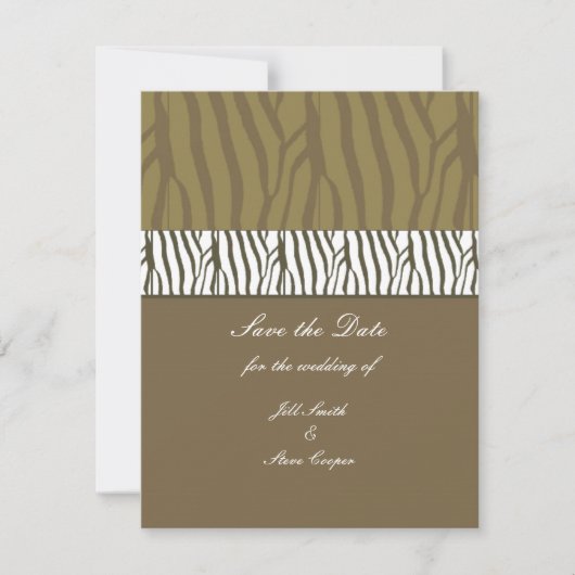 Schokolade Brown Save the Date (Vorderseite)