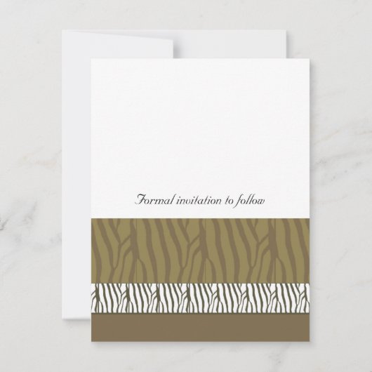 Schokolade Brown Save the Date (Rückseite)