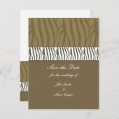 Schokolade Brown Save the Date (Vorne/Hinten)