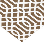 Schokolade Brown Trellis Kurzer Tischläufer (Ecke)