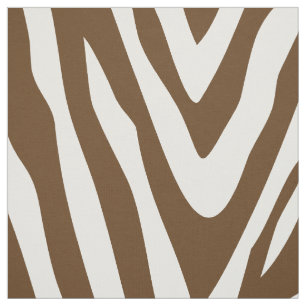 Schokolade Brown Zebra Print Large Scale Stoff