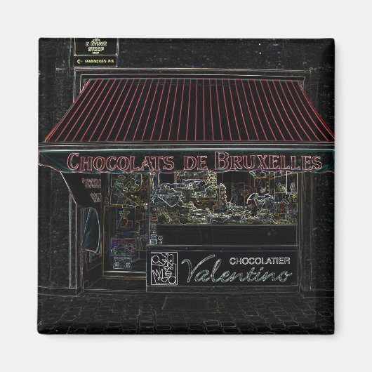 Schokolade, Brüssel, Belgien Magnet (Vorne)