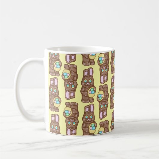 Schokolade Bunnies - Gelbe Tasse (Links)