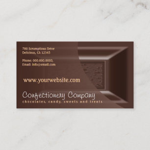 Schokolade Business Cards Creamy Dark Chocolate Visitenkarte