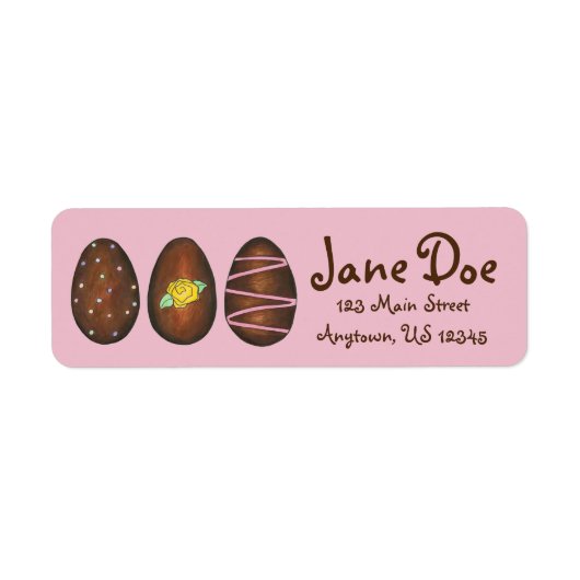 Schokolade Buttercreme Ostereier Candy Adresse (Vorne)