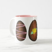 Schokolade Buttercreme Osterkörbe Ei Süßigkeiten Zweifarbige Tasse (Vorderseite Links)