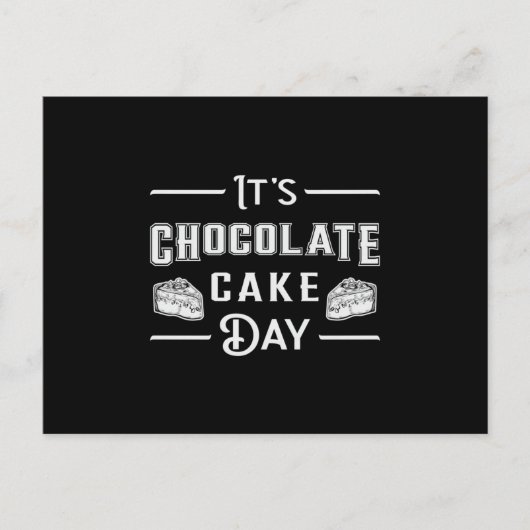 Schokolade Cake Day Cocoa Süßes Geschenk Idee Postkarte (Vorderseite)
