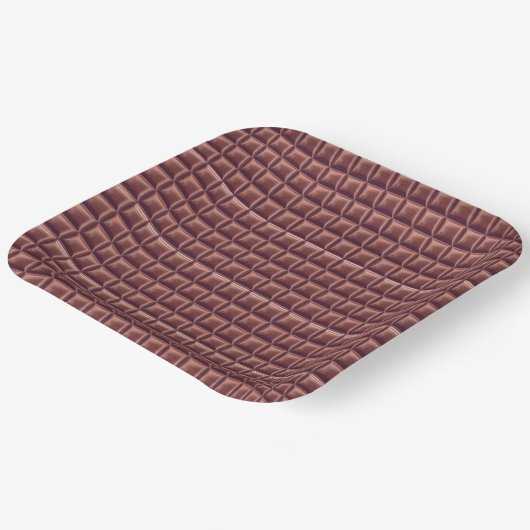 Schokolade Candy Bar Pappteller (Gewinkelt)