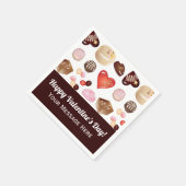 Schokolade Candy Heart Pattern Valentine Papier Serviette (Ecke)