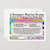 Schokolade Caramel Martini Rezept Postkarte (Vorne/Hinten)